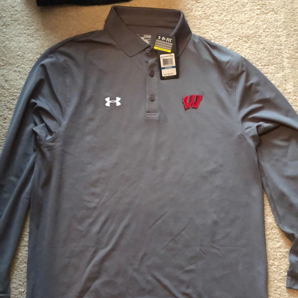Men’s Wisconsin long sleeve polo